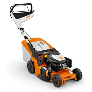 Tondeuse thermique STIHL RM 448 T - 166cc, 2,6 kW, Monovitesse, 52 L, 20 à 100 mm, Frein moteur, 1200 m², 46 cm
