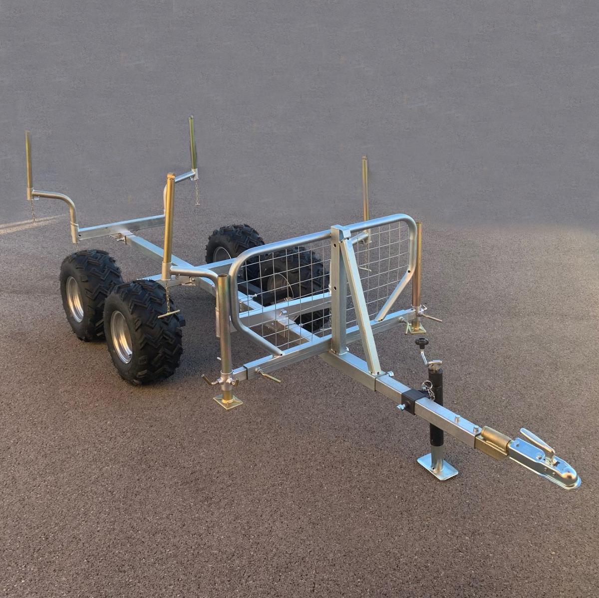 Remorque forestière quad 2 essieux ranchers PTC 1200 kg – Image 2