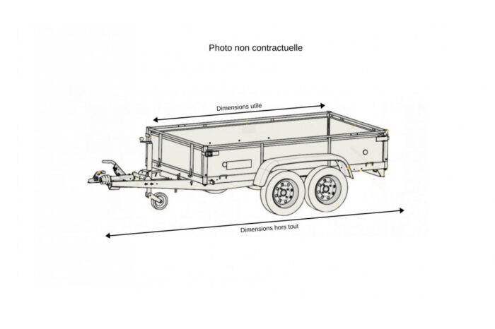 Remorque Nordika N262 - PTAC 500 (263 x 145) - Capacité 210 kg – Image 6