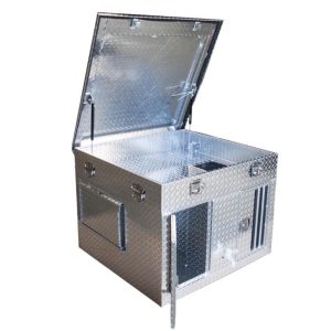 Coffre transport de 2 chiens en aluminium 1000 x 930 x 760 mm avec réservoir