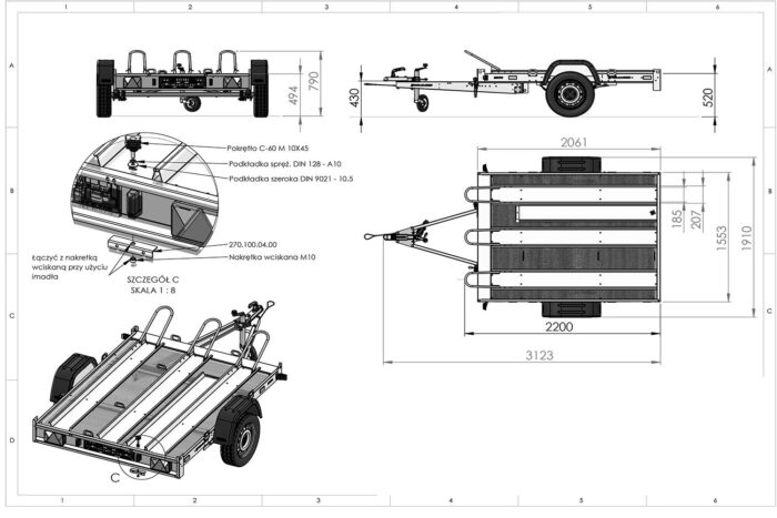 Remorque moto basculante UNITRAILER MOTO 3 - Transport 3 motos jusqu'à 750 kg – Image 9