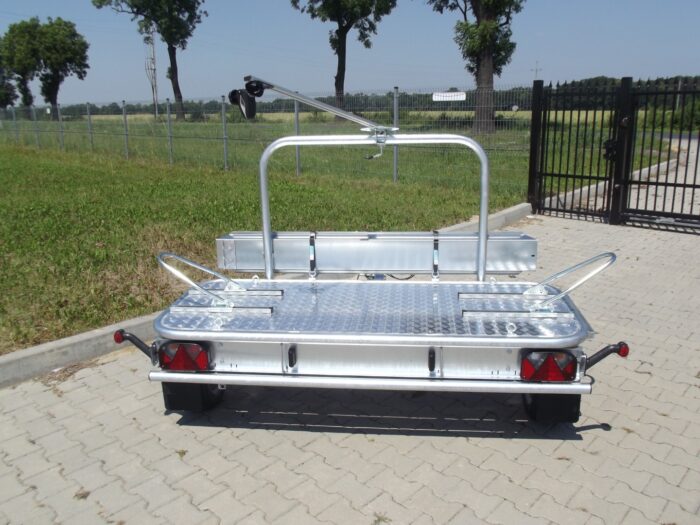 Remorque Porte Moto Transversale Camping car - Chargement Facile - Modèle RPT-CC-2021