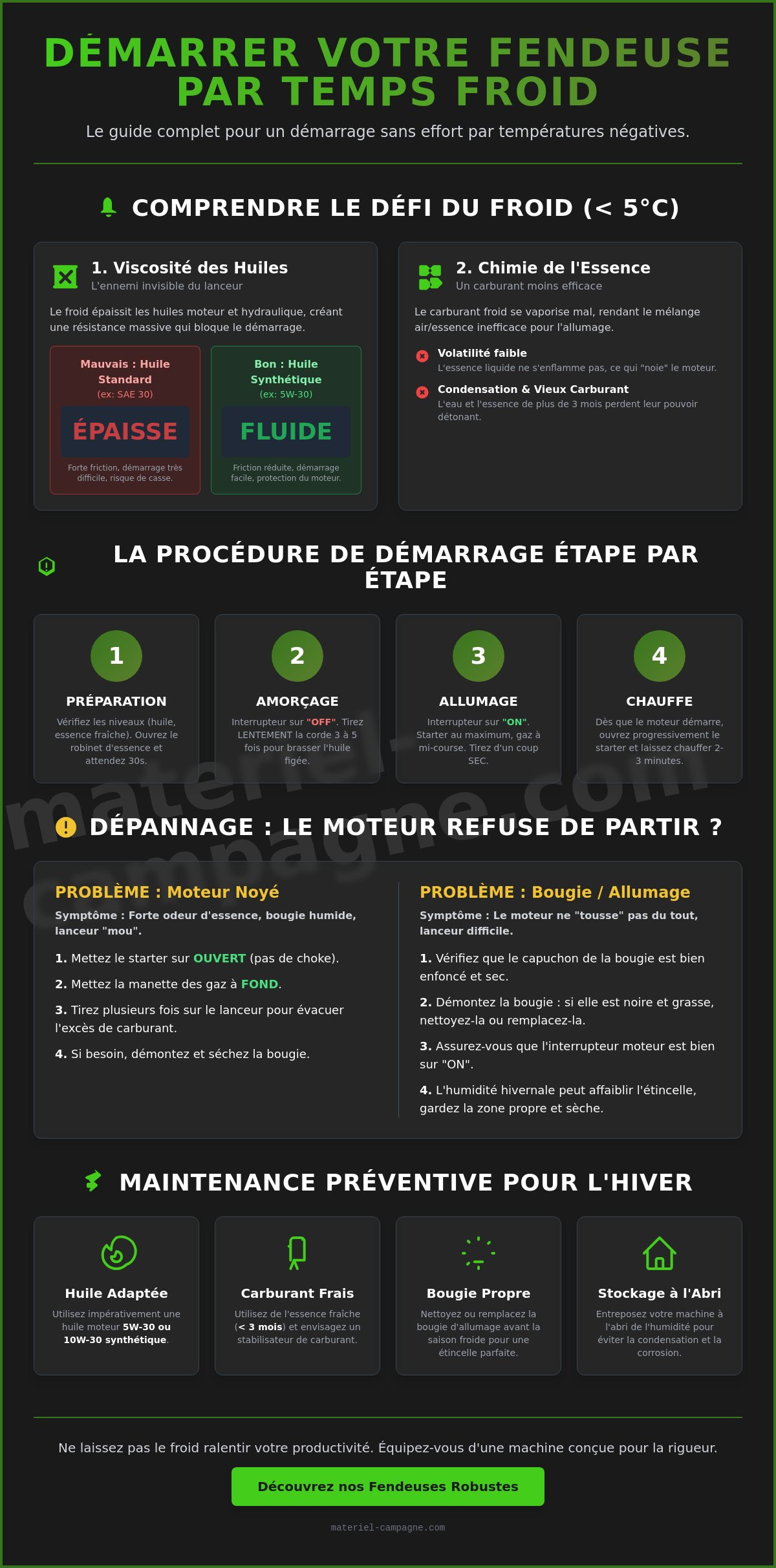 Comment démarrer une fendeuse à froid : guide complet et astuces de pro